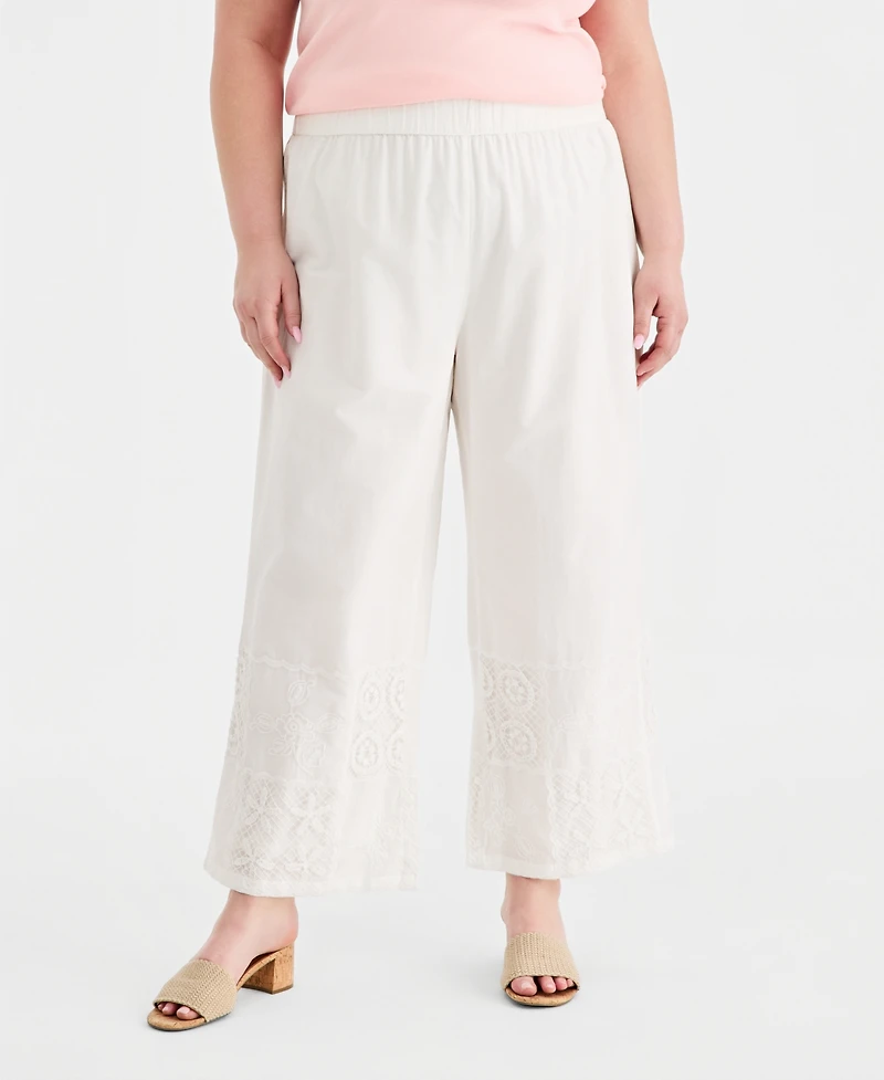 Style & Co Plus Size Patchwork Pull-On Pants