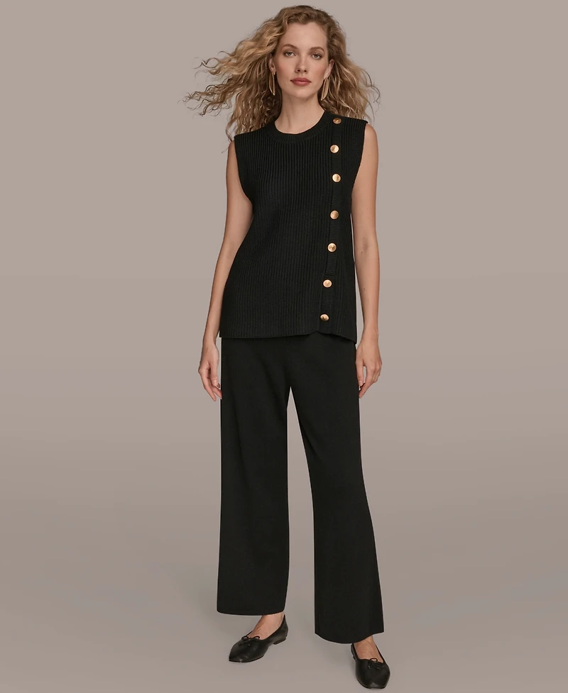 Donna Karan New York Women's Crewneck Sleeveless Sweater