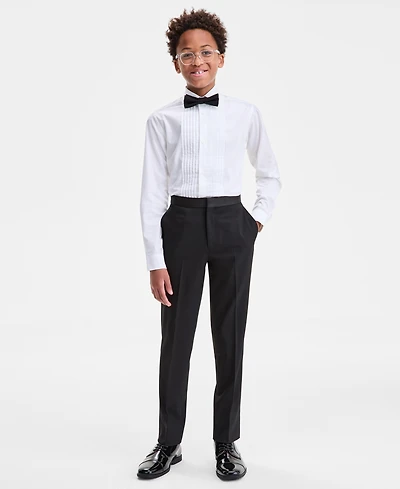B By Brooks Brothers Big Boys Solid Tuxedo Straight-Leg Pants
