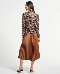 Isaac Mizrahi Women's Long Sleeve Layering Turtle Neck Top