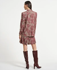 Isaac Mizrahi Women's Plaid Long Sleeves Blazer