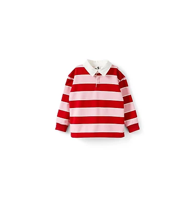 Cotton On Little Girls Little/Big Rugby Polo L/S Top