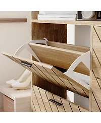 Boyel Living 4 Door Shoe Rack, Freestanding Modern Storage Cabinet, for Room, Entryway