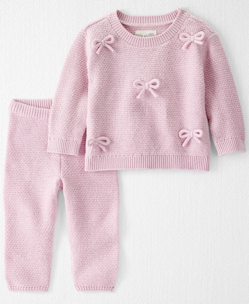 Little Planet by Carter's Baby Girls 2-Piece Bows Sweater and Pants Set