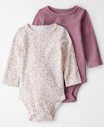 Little Planet by Carter's Baby Girls 2-Pack Organic Printed Bodysuits