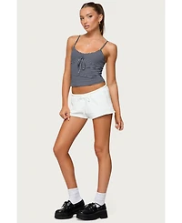 Edikted Womens Leeroy French Terry Shorts