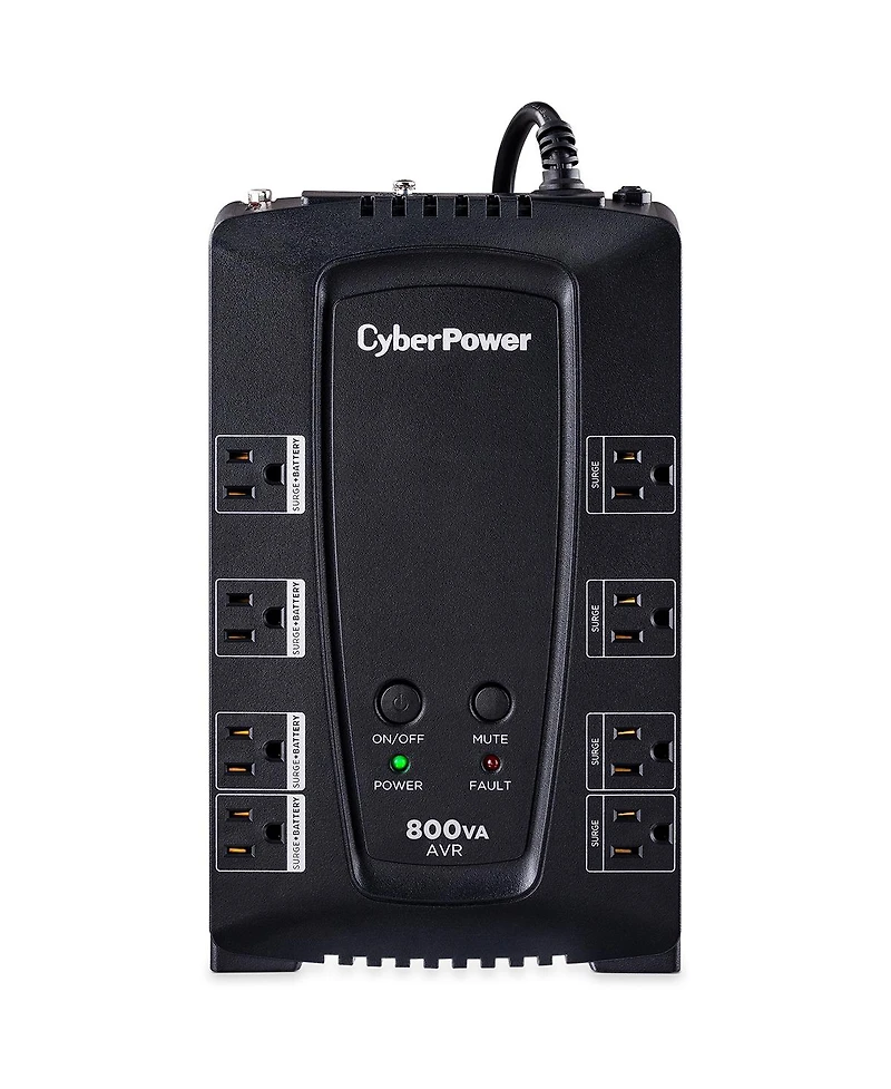 CyberPower Avr Computer Battery Backup, 800VA 450W Ups, 8 Outlets