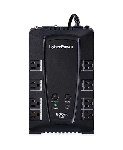 CyberPower Avr Computer Battery Backup, 800VA 450W Ups, 8 Outlets