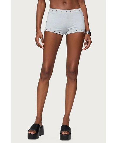 Edikted Women's Neriah Grommet Micro Shorts