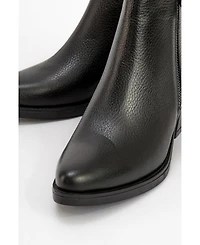 Forever & Always Shoes Jayer Leather Double-Zip Block Heel Boot (Women)