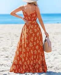 Cupshe Women's Lighthearted Love Ornate Maxi Beach Dress