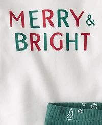 Little Planet by Carter's Baby Boys or Girls Organic Merry and Bright Bodysuit Pants, 2-Piece Set