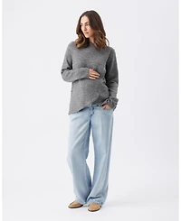 Ripe Maternity Addison Nursing Knit Jumper Charcoal - Perfect