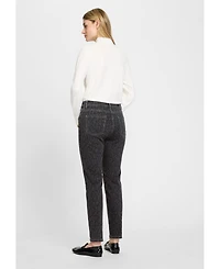 Olsen Mona Fit Slim Leg Leopard Print Pant