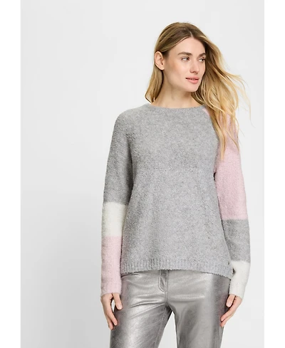 Olsen Women's Colour Block Boucle Sweater