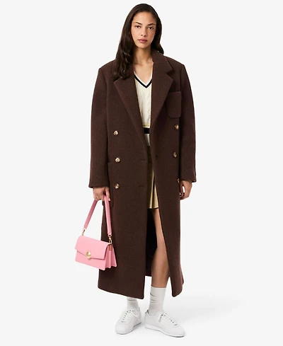 Lacoste Usa Women's Relaxed Fit Tailored Trench Coat