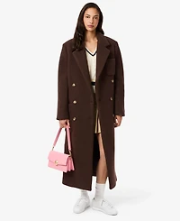 Lacoste Usa Women's Relaxed Fit Tailored Trench Coat