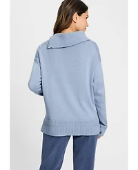 Olsen Women's Sweater with Convertible Neckline