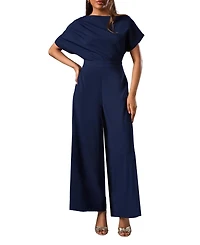 Coast Women's Petite Pleat Off The Shoulder Jumpsuit