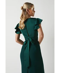 Coast Women's Petite V-Neck Maxi Bridesmaid Dress
