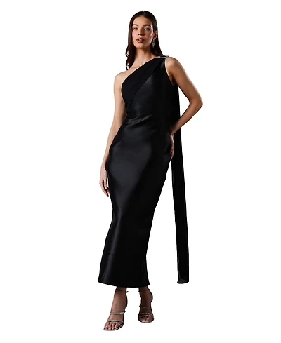 Coast Women's One Shoulder Twill Gown