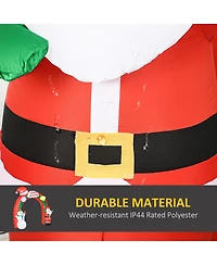 Homcom 106.25" Giant Christmas Inflatables Archway with Santa for Yard