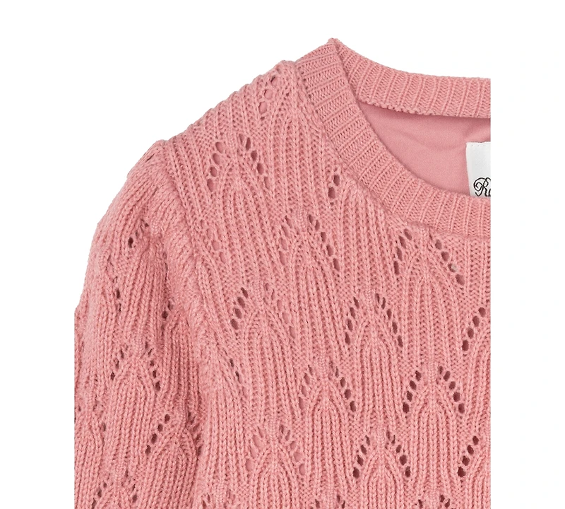 Rare Editions Big Girls Pointelle Sweater Dress