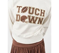 Rare Editions Big Girls 2 piece Touch Down Sweatshirt and Fold Over Skort Set