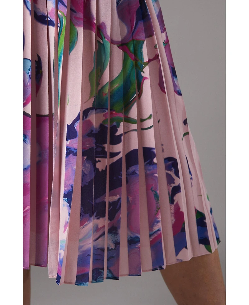 Coast Women's Placement Print Pleat Dress