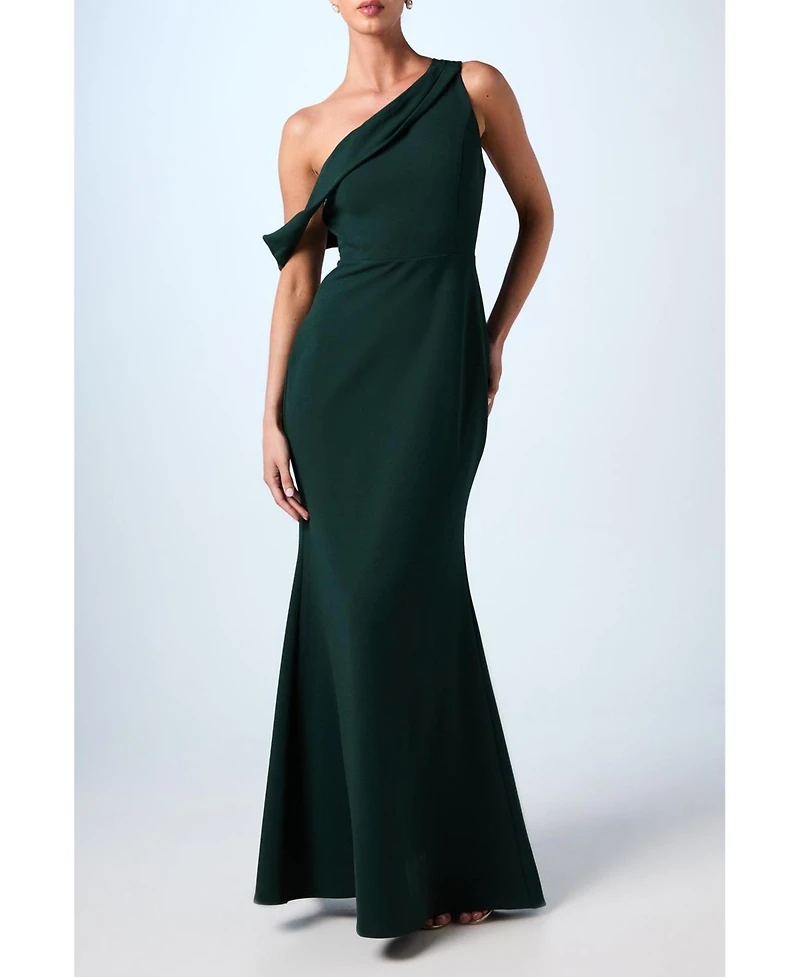 Coast Women's Scuba Crepe Black Tie Dress
