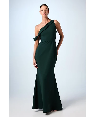 Coast Women's Scuba Crepe Black Tie Dress