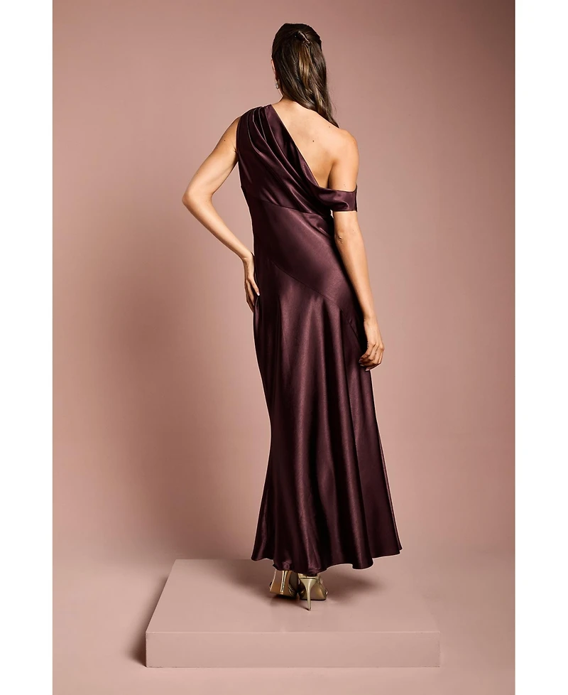 Coast Women's Satin One Shoulder Fishtail Maxi Dress