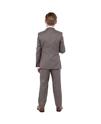 Perry Ellis Big Boys 5 Piece Sharkskin Suit,Vest,Pants,Shirt and Tie Set