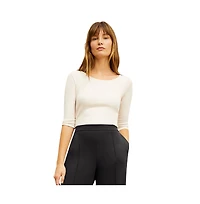 M.m.LaFleur Women's Soyoung T-Shirt - Organic Ribbed Pima Cotton