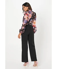 Coast Blouson Sleeve Pintuck Wide Leg Jumpsuit