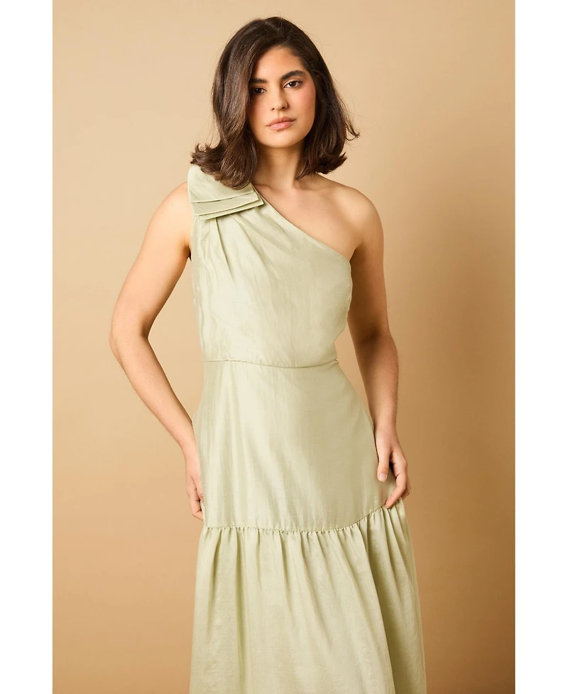 Oasis Bow Shoulder Detail Midi Dress