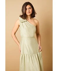 Oasis Bow Shoulder Detail Midi Dress