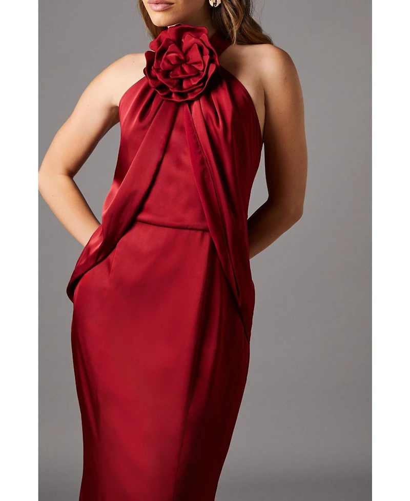 Coast Halter Neck Satin Maxi Dress