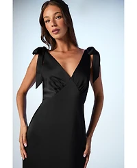 Coast Women's Satin Tie Shoulder Maxi Bridesmaid Dress