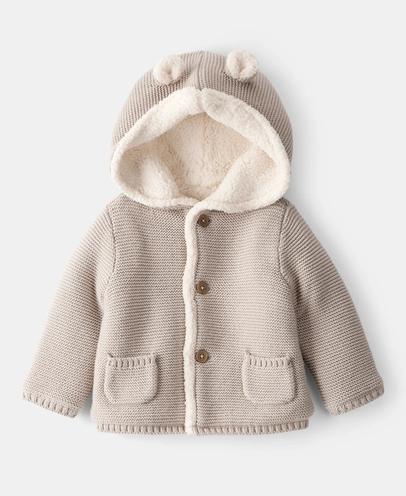 Carter's Baby Boys or Girls Sherpa-Lined Cardigan