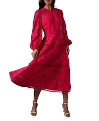 Coast Women's Lace Panelled Long Sleeve Dress