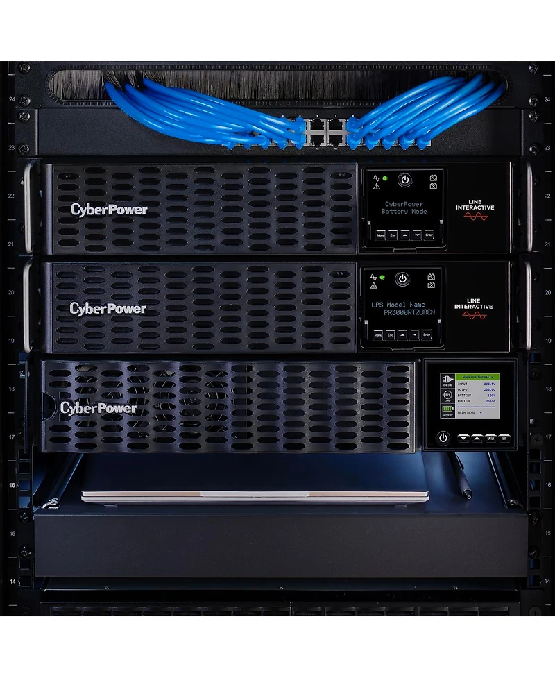 CyberPower PR3000RTXL2UACN 3000VA/3000W Smart App Sinewave Rack/Tower Ups with Built-In Cloud Monitoring