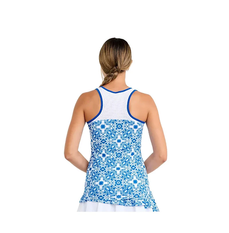 Sofibella Women's Miss Santorini 25 Inch Racerback Tennis Tank