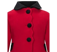 S Rothschild & Co Baby Girls Scallop Edge Velvet Trim Jacket
