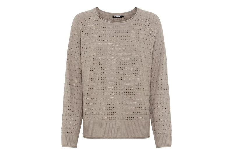 Olsen Women's Stitch Interest Boat Neck Sweater