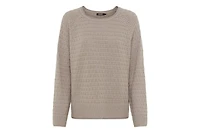 Olsen Women's Stitch Interest Boat Neck Sweater
