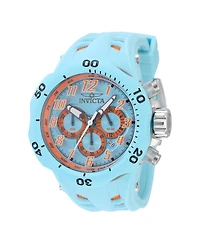 Invicta Men's 48238 Venom Quartz Chronograph Light Blue, Orange Dial Watch