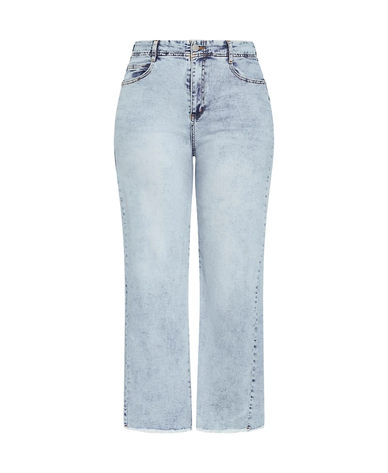 City Chic Women's Harley Fit Aliya Wide Leg Jean