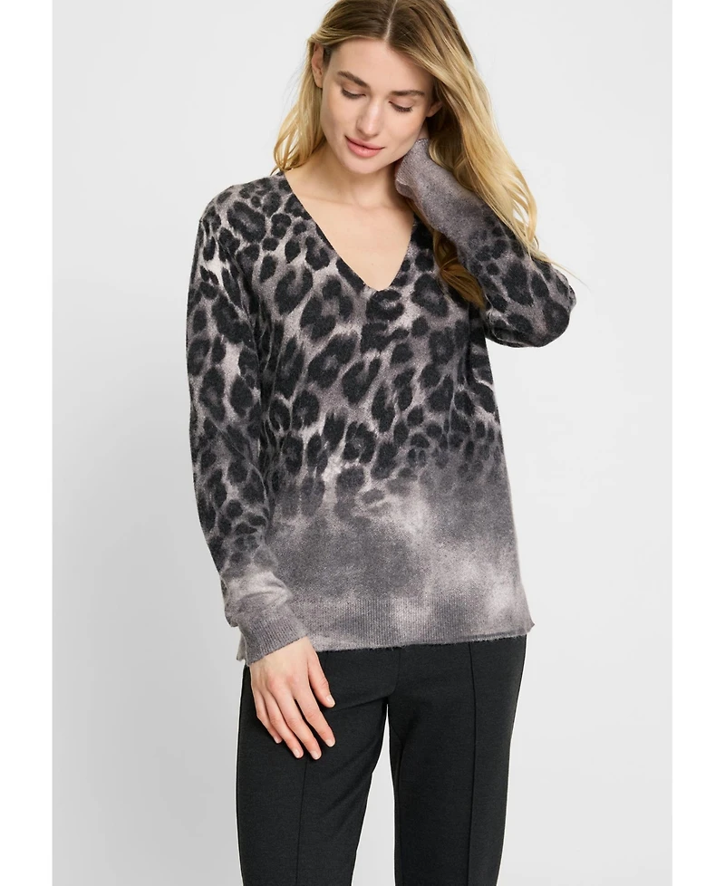 Olsen Women's Leopard Pullover
