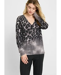 Olsen Women's Leopard Pullover
